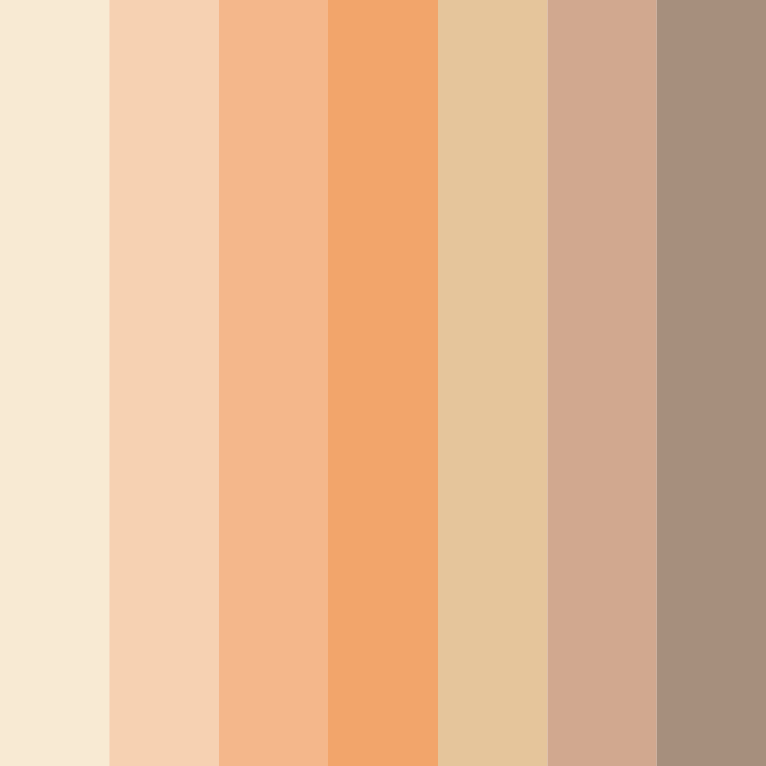 Download warm beige color palette PNG image (square)
