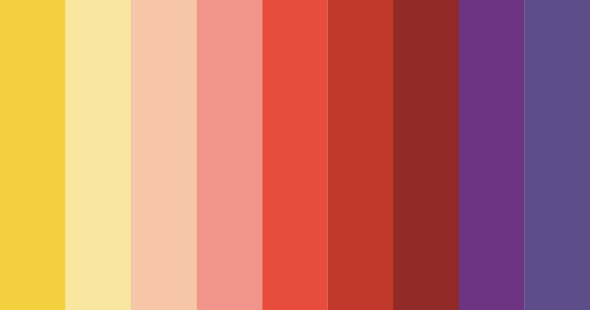Download vibrant yellow-red color palette PNG image (landscape)