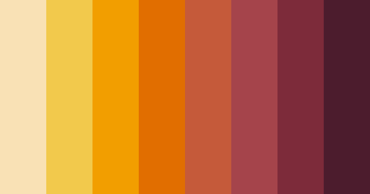 Download autumn orange color palette PNG image (landscape)