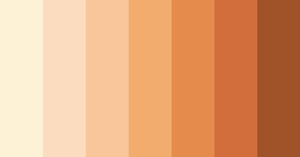 Download creamy orange color palette PNG image (landscape)