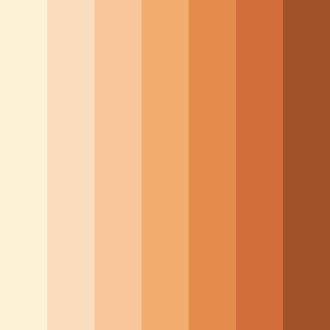 Download creamy orange color palette PNG image (square)