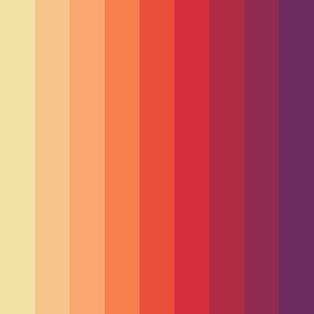 Download shades of red color palette PNG image (square)