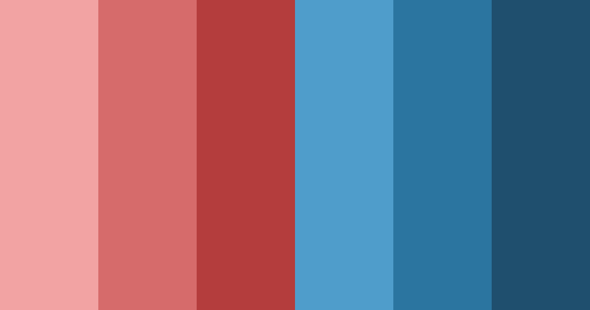 Download red and blue waves color palette PNG image (landscape)