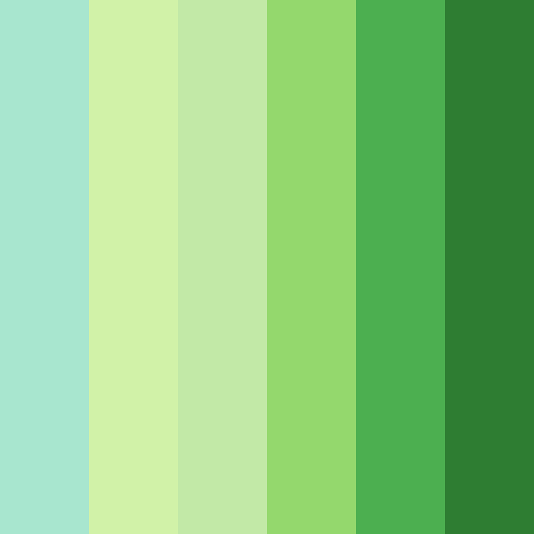 Download verdant symphony color palette PNG image (square)