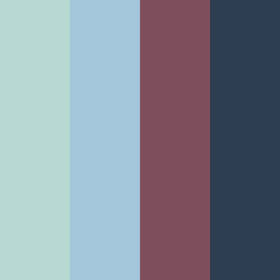 Download dusty blue and burgundy color palette PNG image (square)