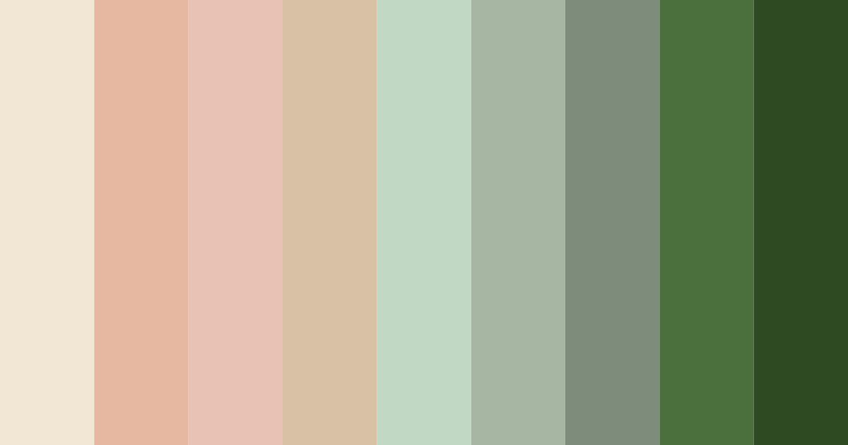 Download sage and peach harmony color palette PNG image (landscape)