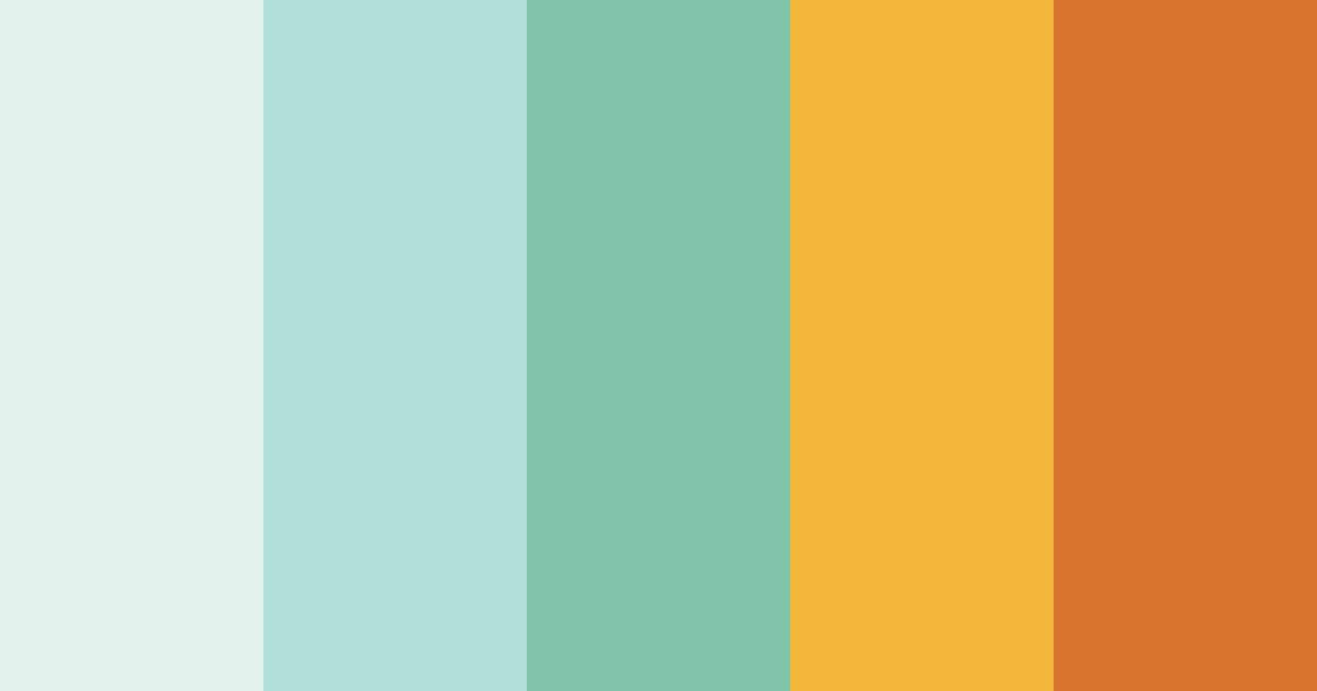 Download teal and orange dream color palette PNG image (landscape)