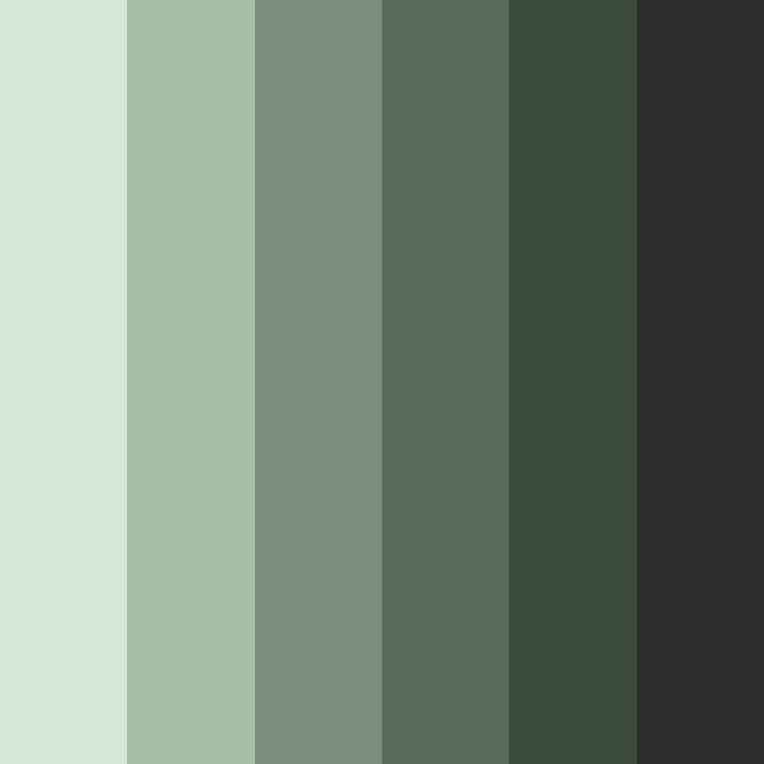 Download deep green color palette PNG image (square)