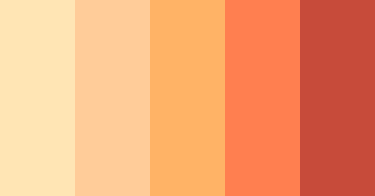 Download peachy sunset color palette PNG image (landscape)