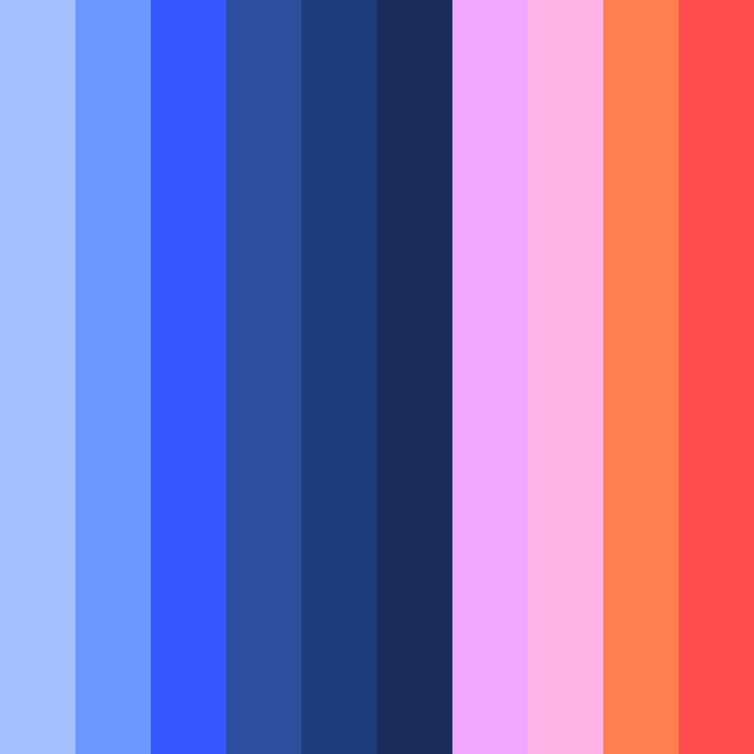 Download bright blue color palette PNG image (square)