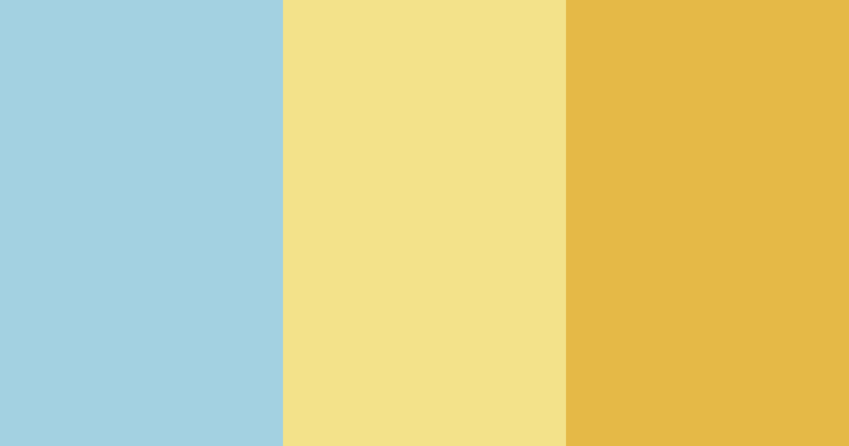 Download blue yellow harmony color palette PNG image (landscape)