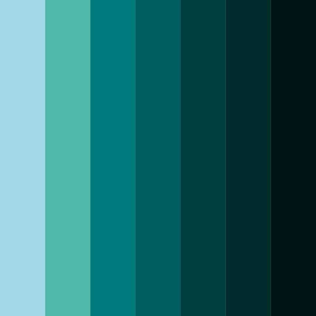 Download teal peacock color palette PNG image (square)