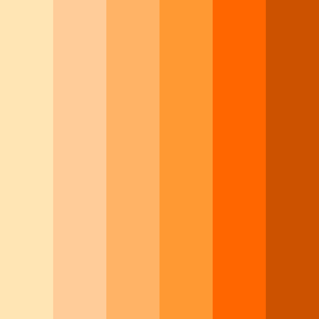 Download peach sunset color palette PNG image (square)