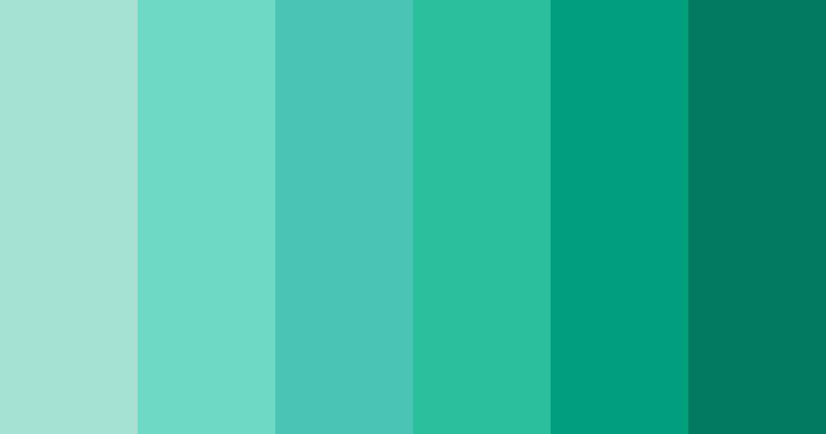 Download teal dreams color palette PNG image (landscape)