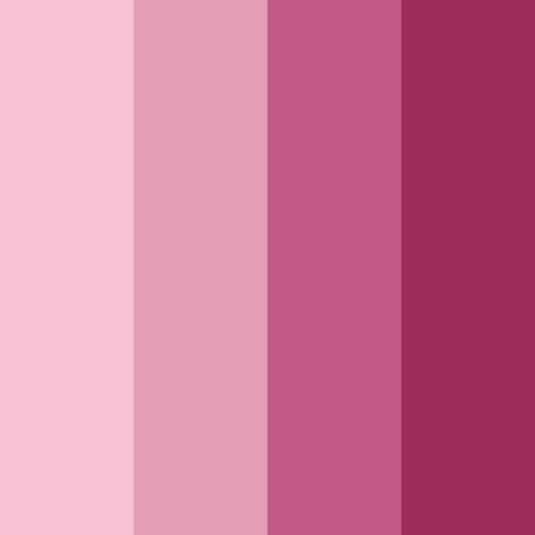 Download blushing blooms color palette PNG image (square)