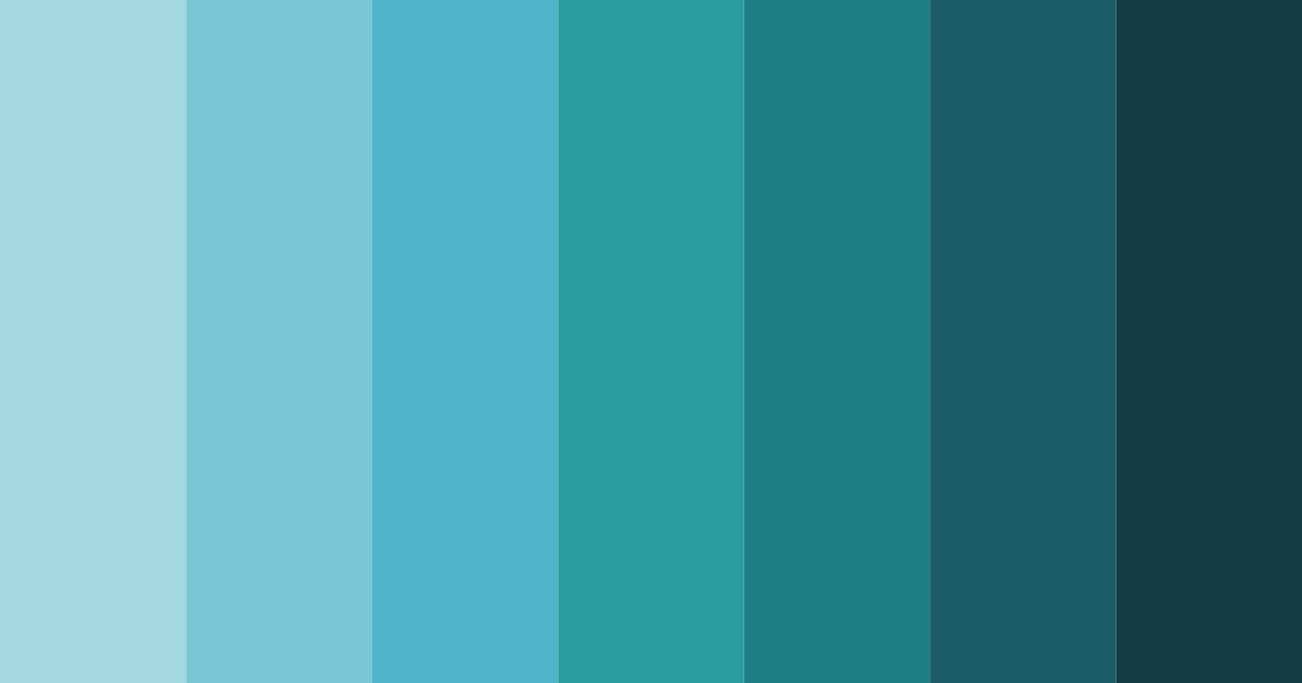 Download teal sunrise color palette PNG image (landscape)