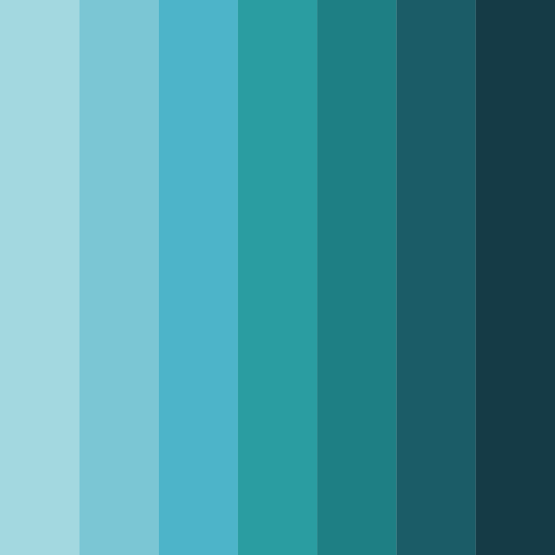 Download teal sunrise color palette PNG image (square)