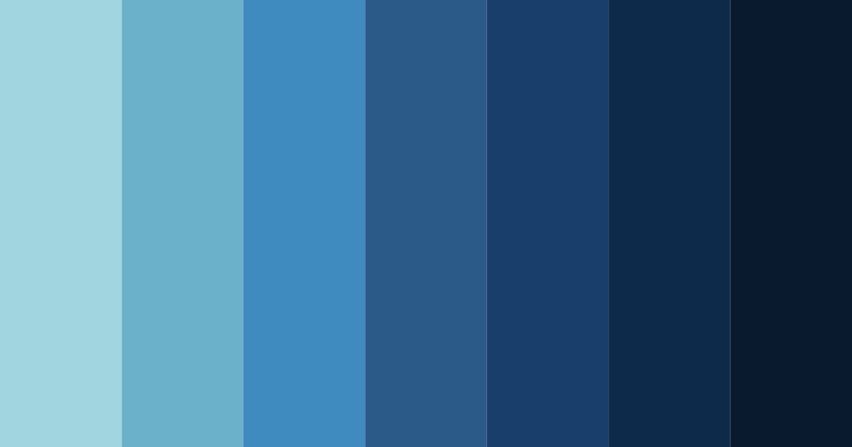 Download blue ocean shades color palette PNG image (landscape)