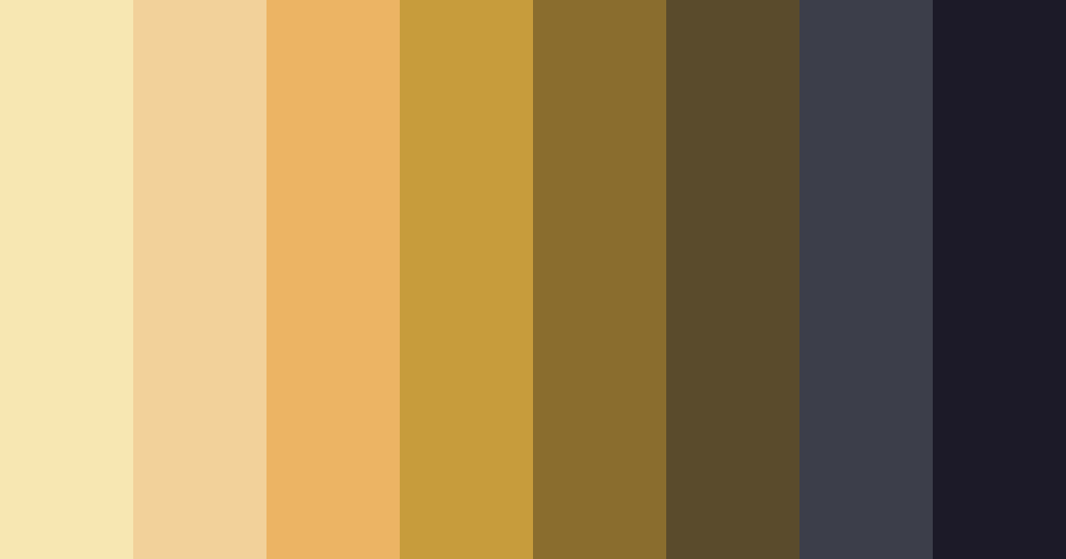 Download golden twilight color palette PNG image (landscape)