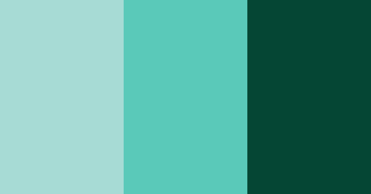 Download teal tranquility color palette PNG image (landscape)