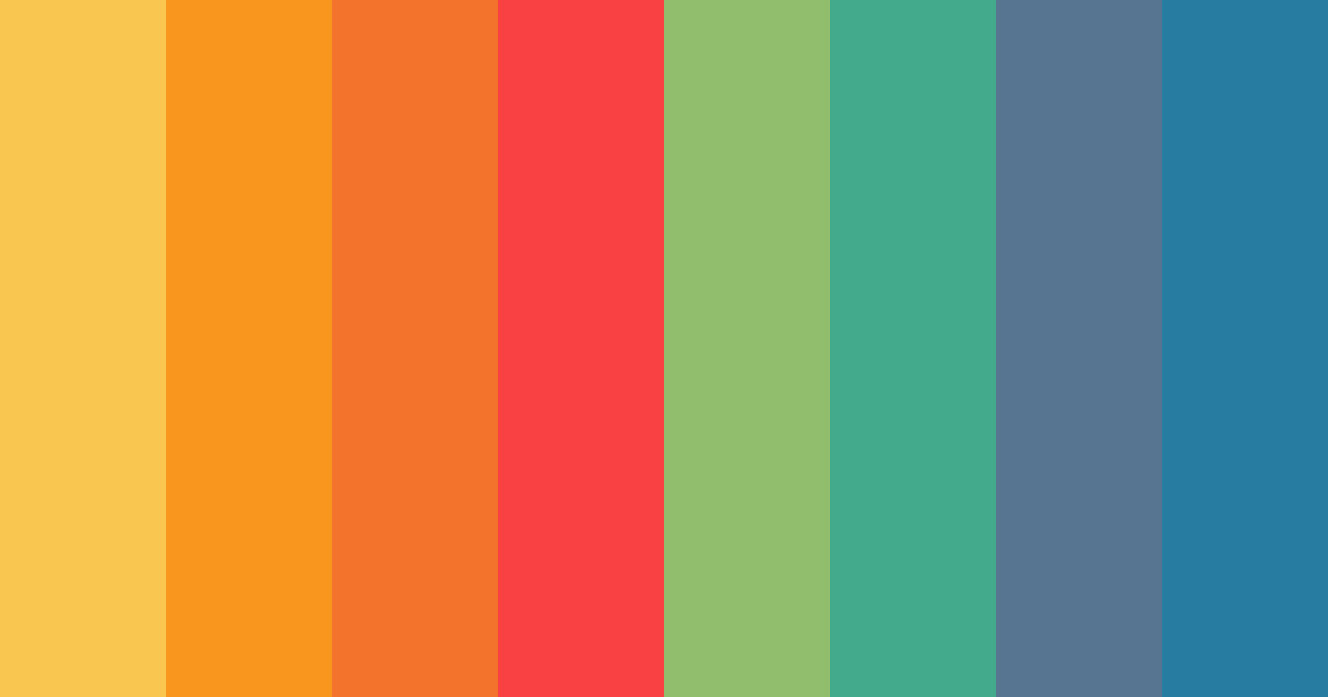 Download orange blue red burst color palette PNG image (landscape)