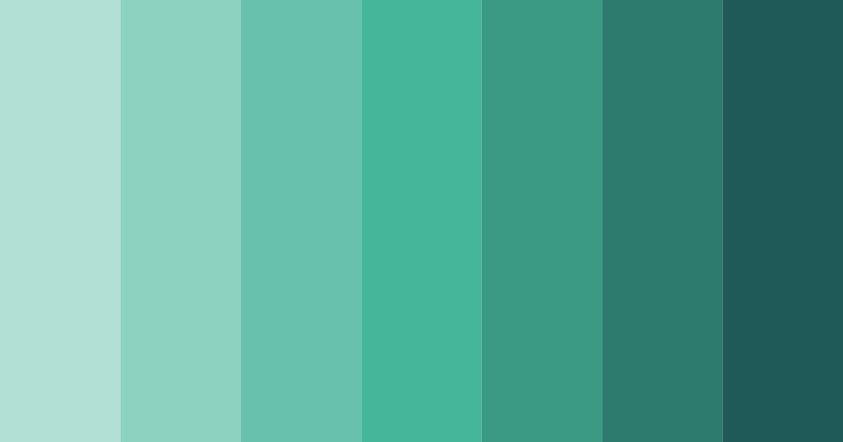 Download turquoise shades color palette PNG image (landscape)