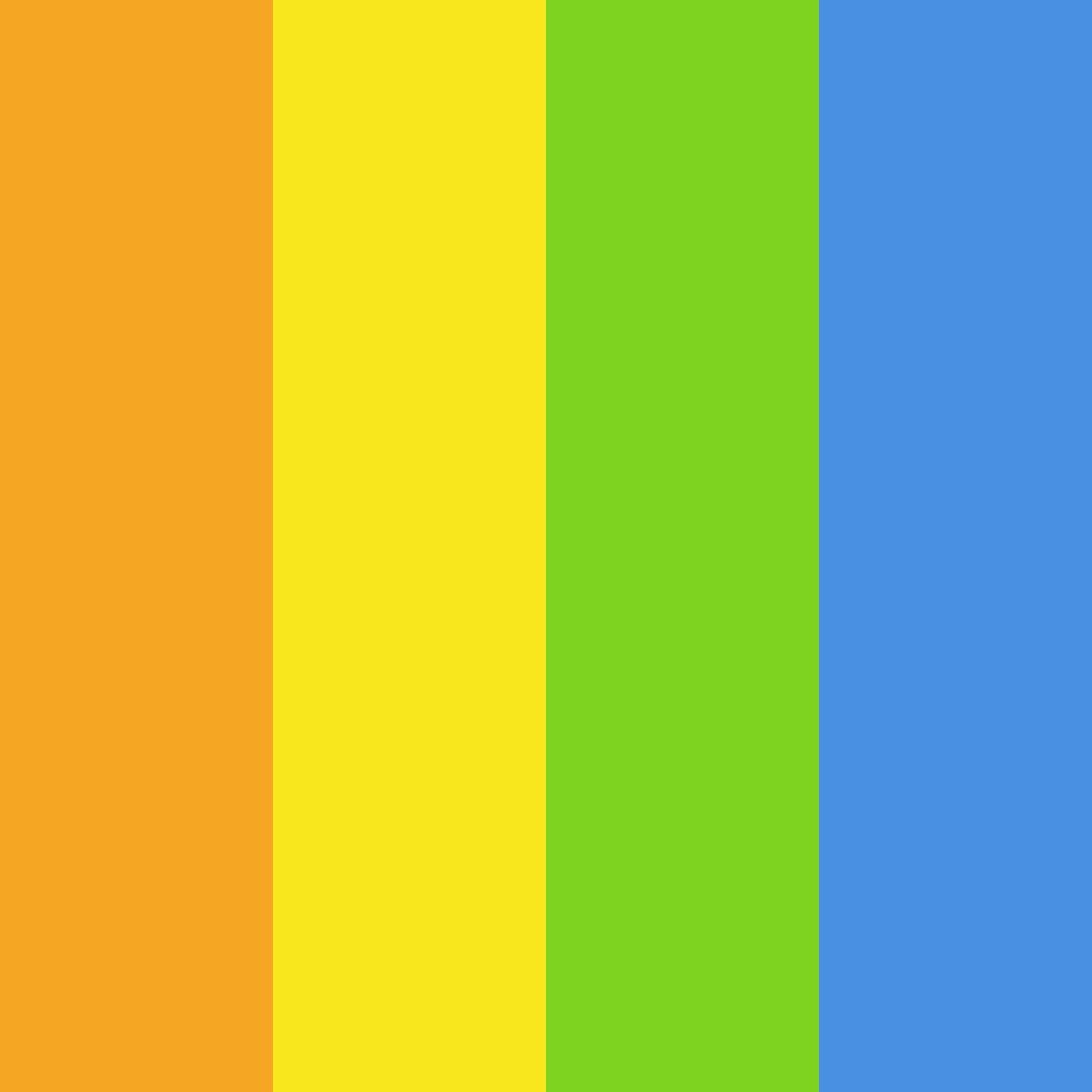 Download vibrant yellow color palette PNG image (square)