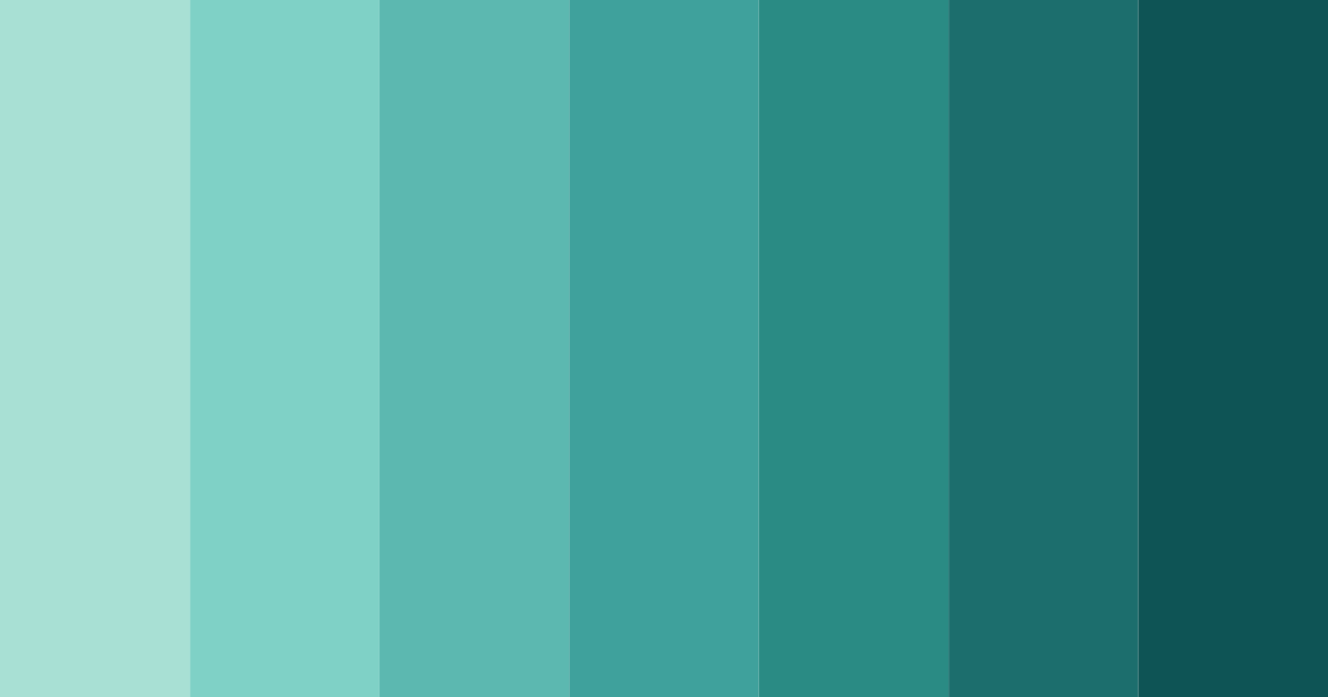 Download shades of blue green color palette PNG image (landscape)