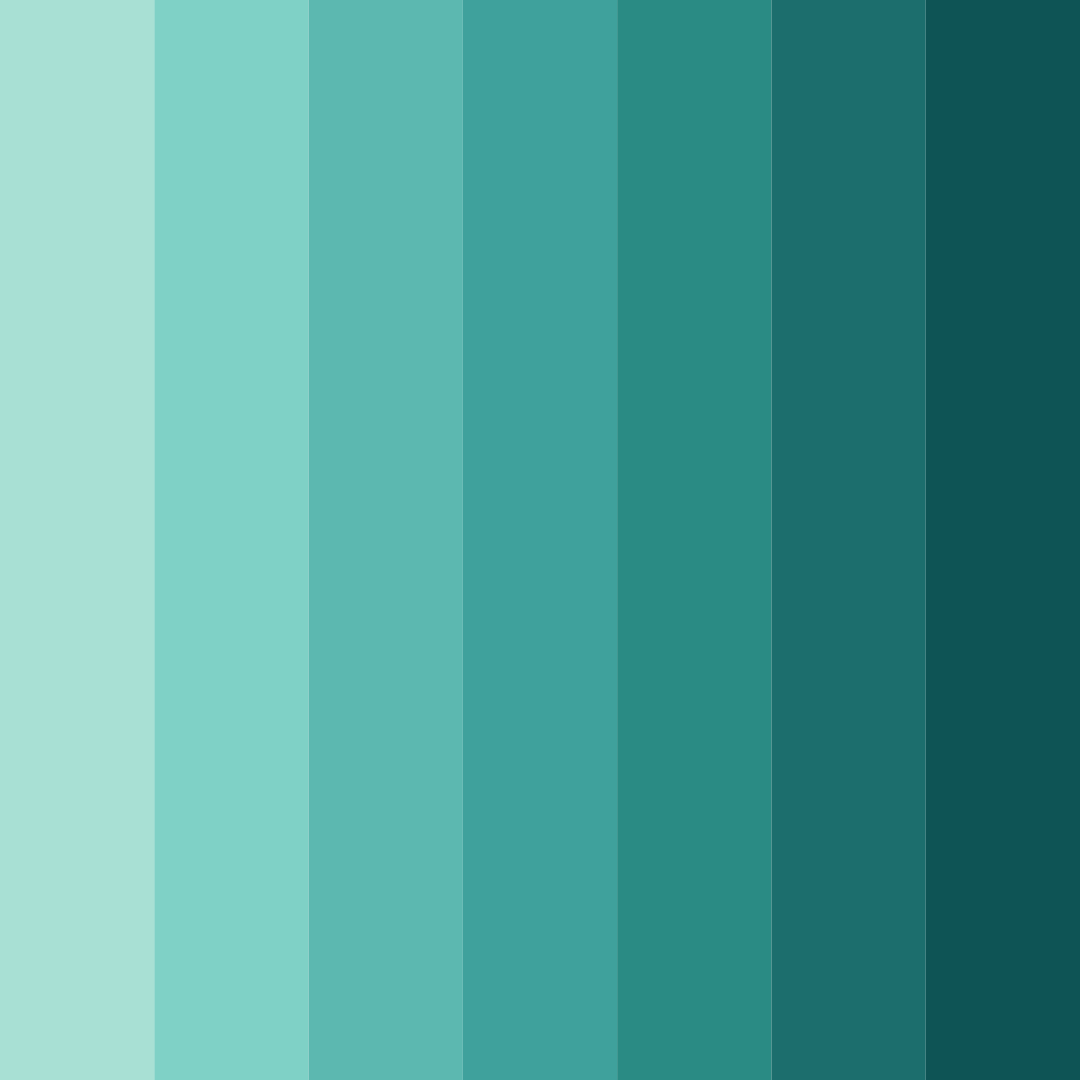 Download shades of blue green color palette PNG image (square)