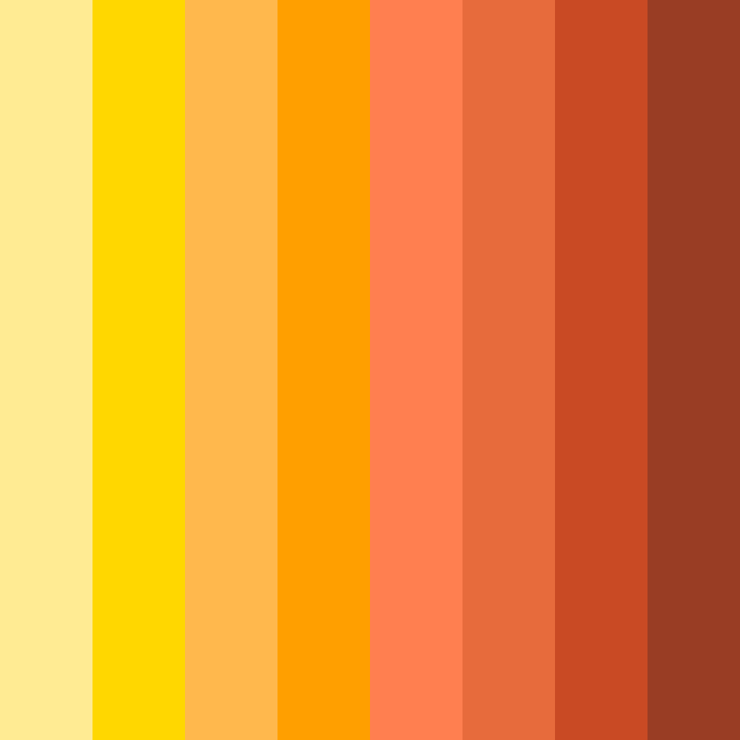 Download warm orange color palette PNG image (square)