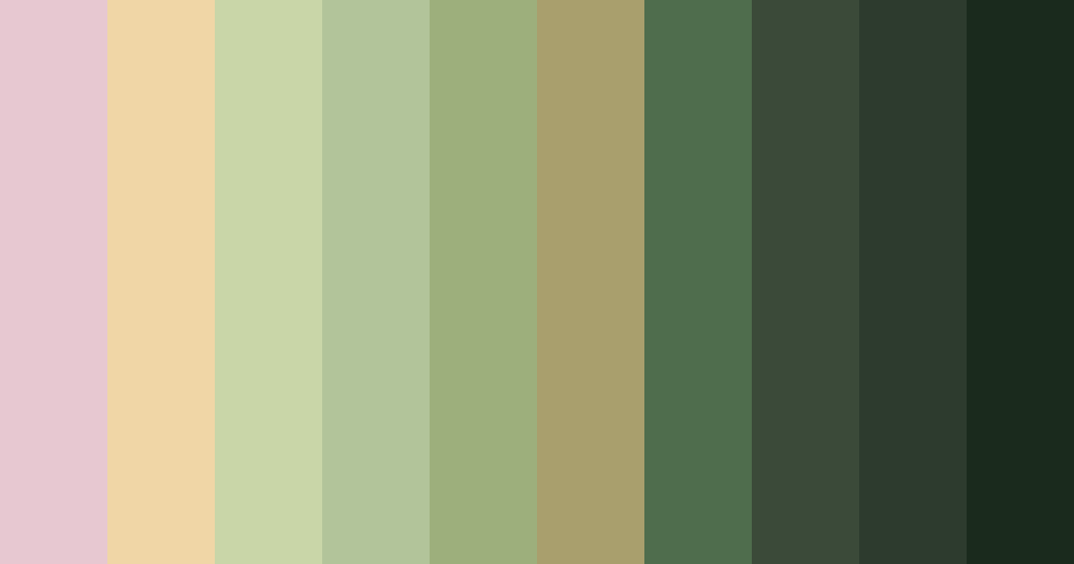 Download verdant whispers color palette PNG image (landscape)