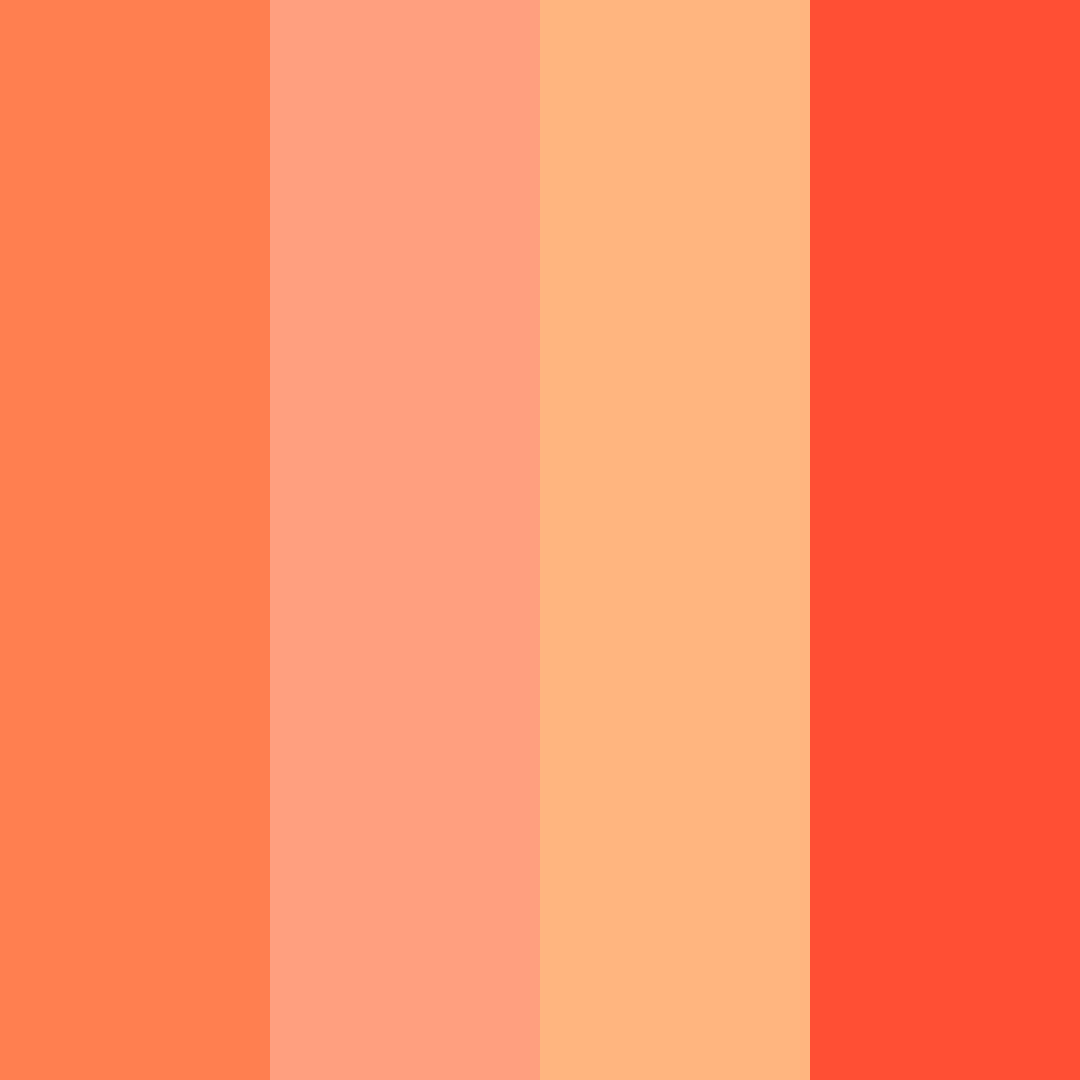 Download tropical coral symphony color palette PNG image (square)