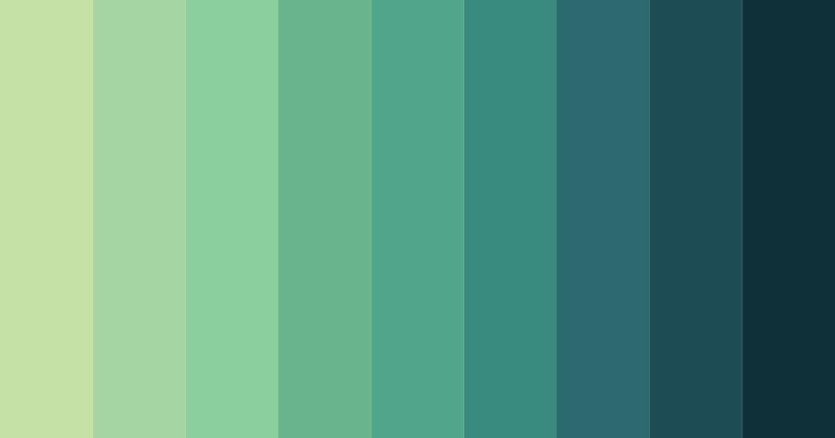 Download teal plants color palette PNG image (landscape)
