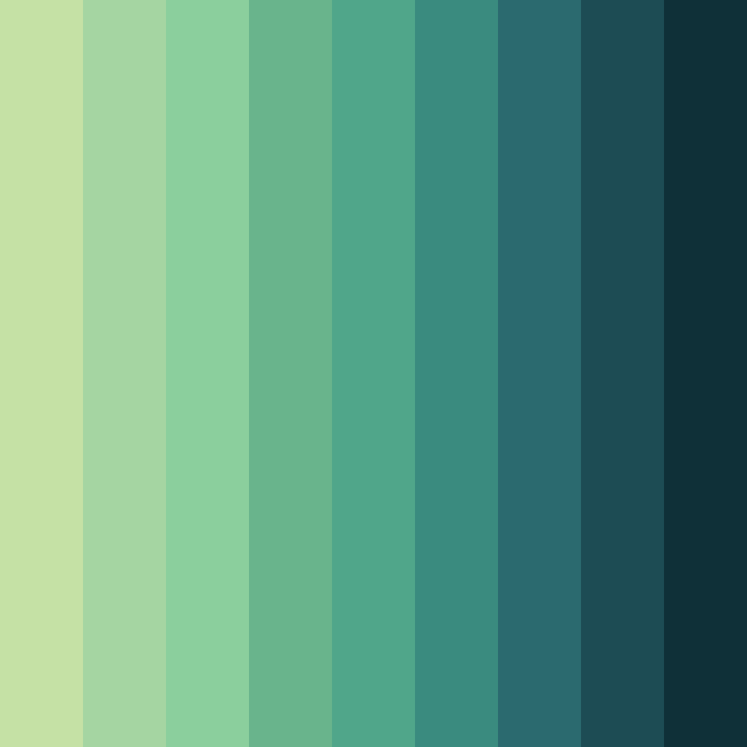 Download teal plants color palette PNG image (square)