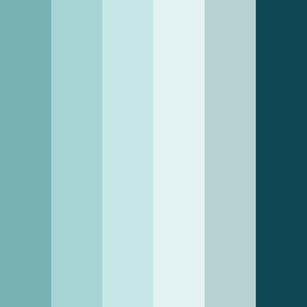 Download teal serenity color palette PNG image (square)