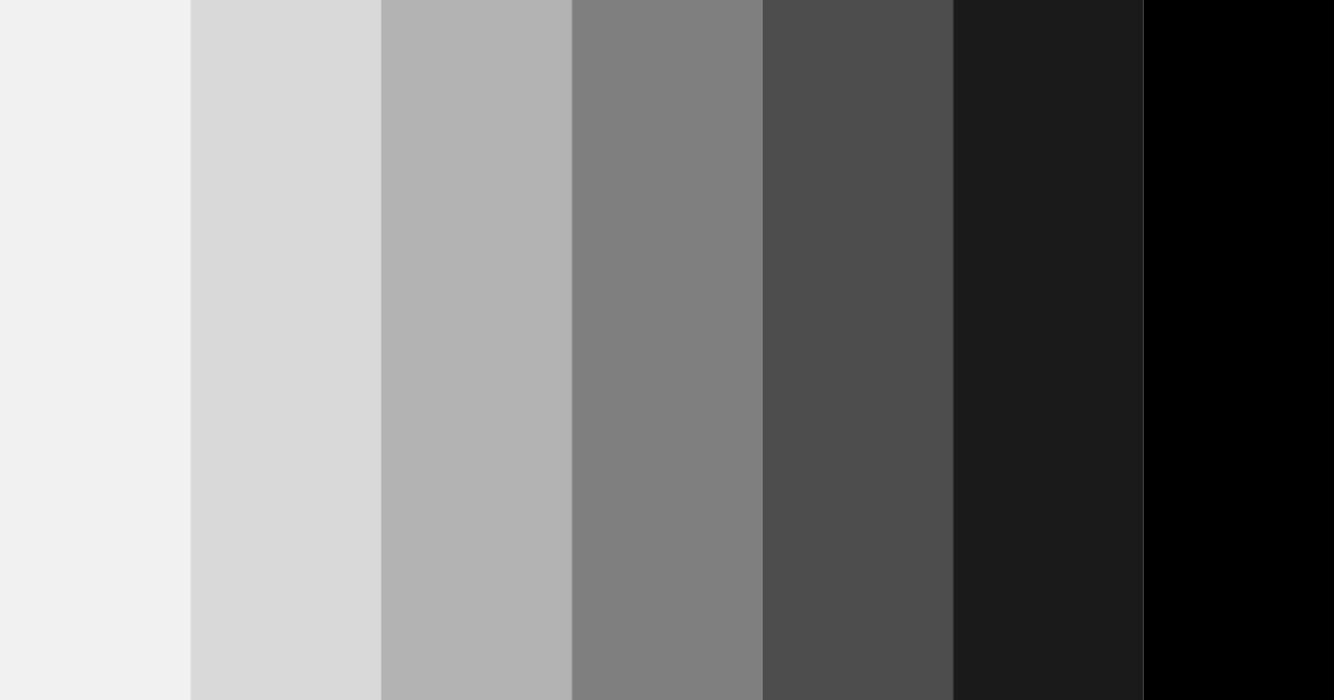 Download shades of black color palette PNG image (landscape)