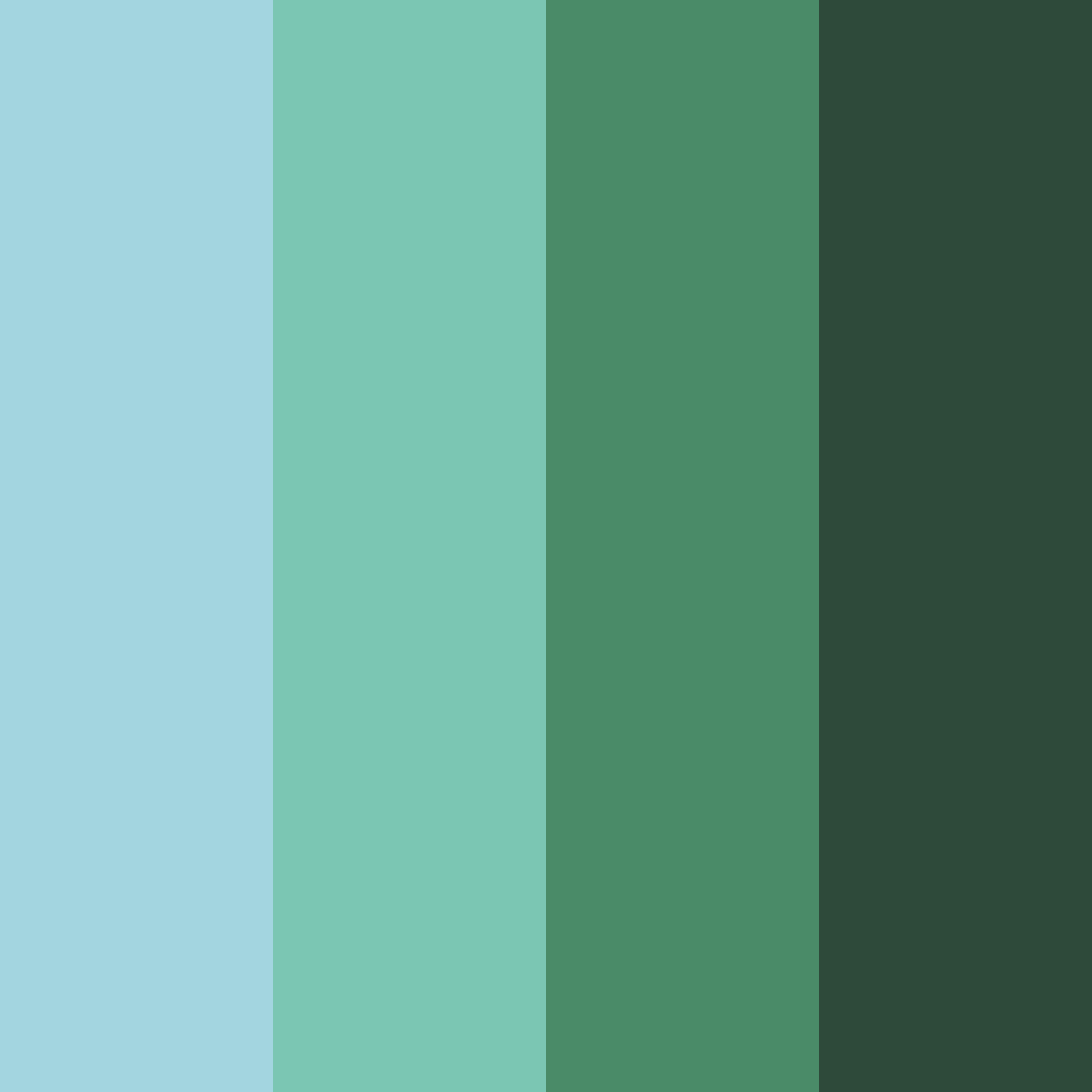 Download teal earth color palette PNG image (square)