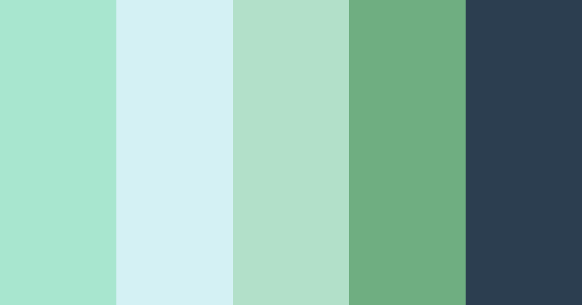 Download teal forest color palette PNG image (landscape)