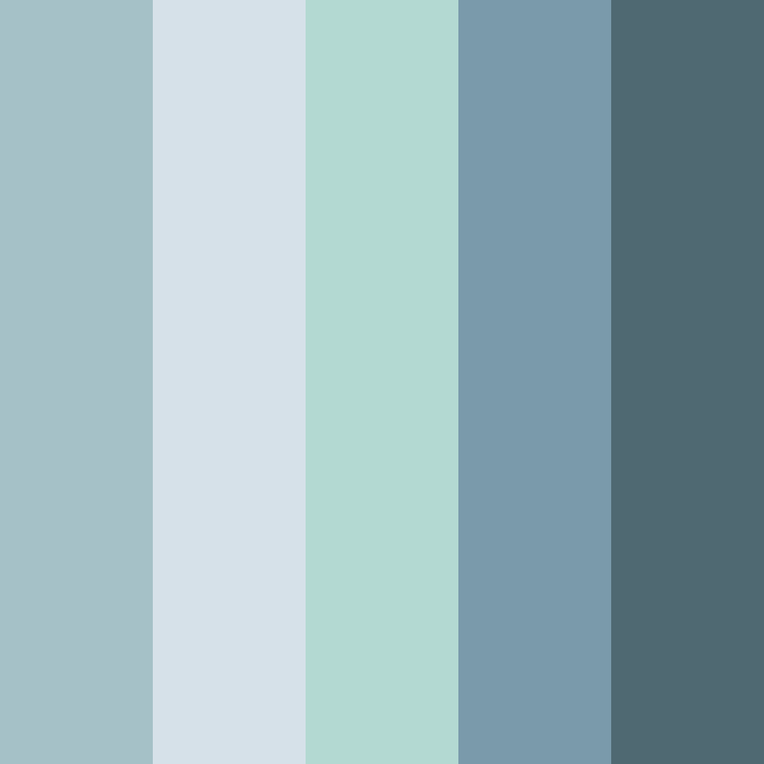 Download cool neutrals with blue and green color palette PNG image (square)