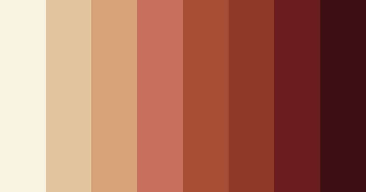 Download earthy red color palette PNG image (landscape)