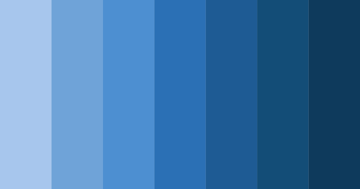 Download deep blue shades color palette PNG image (landscape)