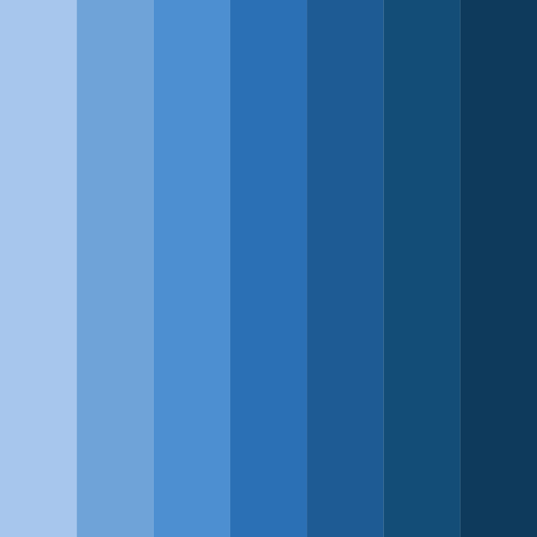 Download deep blue shades color palette PNG image (square)