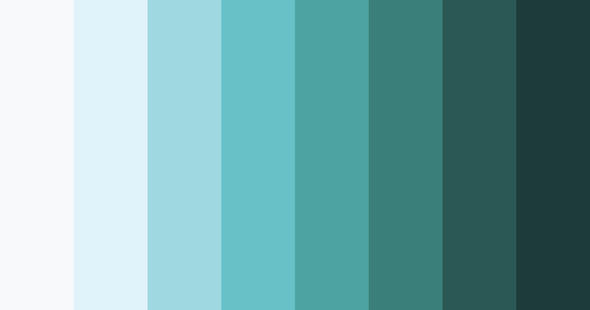 Download teal serenity color palette PNG image (landscape)