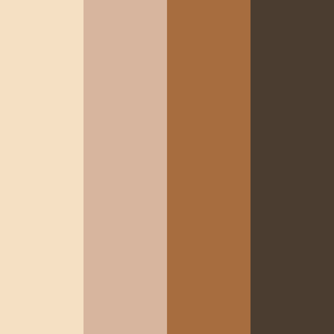 Download coffee cream color palette PNG image (square)