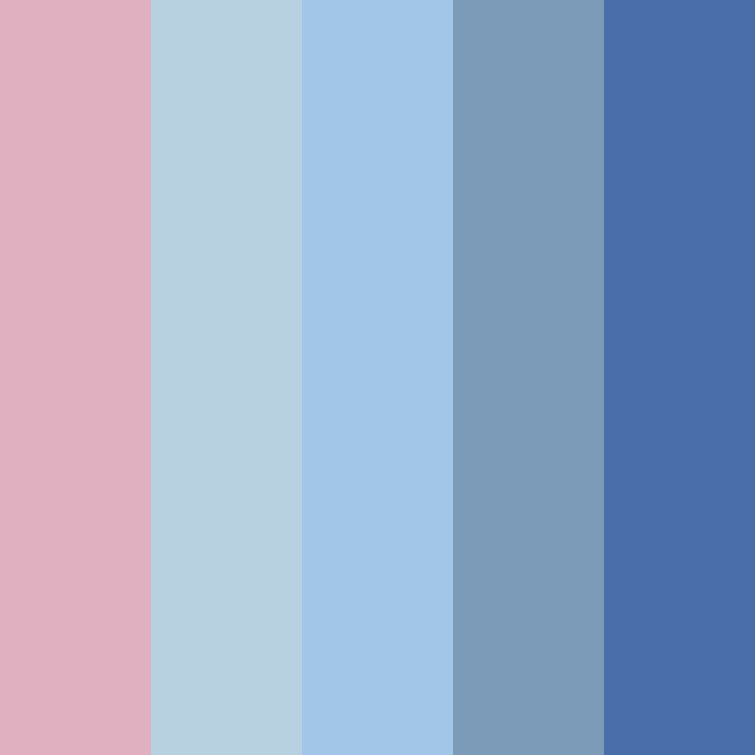 Download dusty blue color palette PNG image (square)