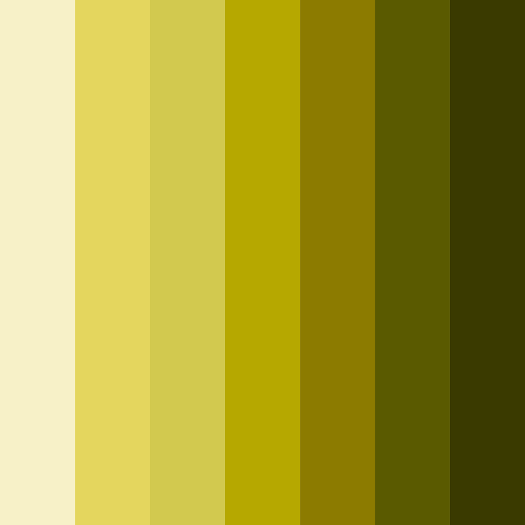 Download shades of yellow color palette PNG image (square)