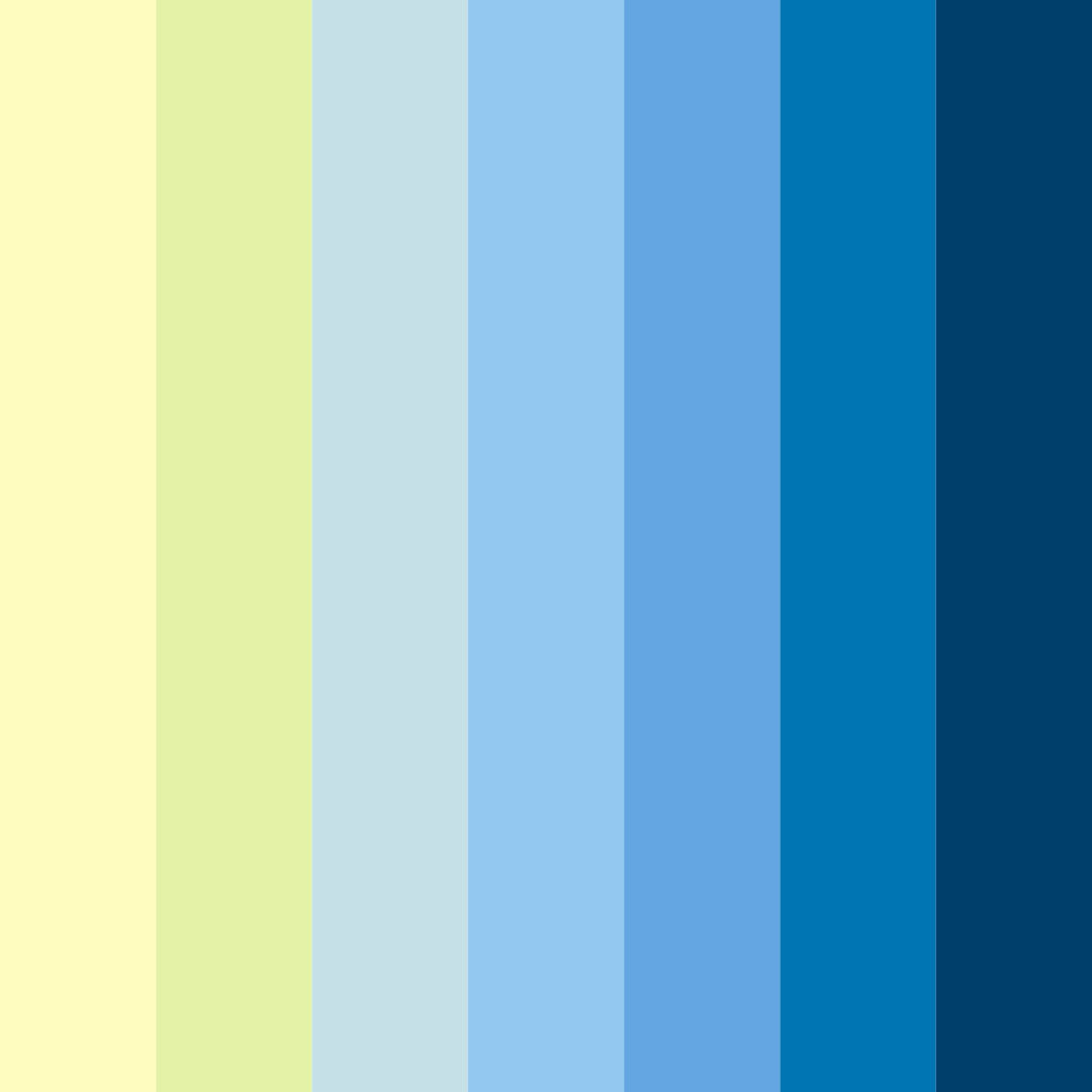 Download yellow blue color palette PNG image (square)