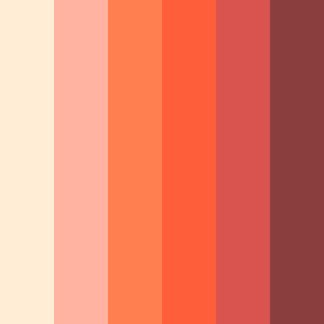 Download warm coral color palette PNG image (square)