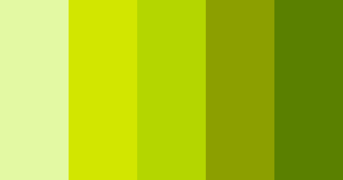 Download shades of lime color palette PNG image (landscape)