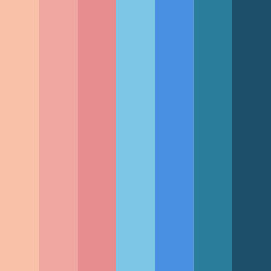 Download peachy blue color palette PNG image (square)